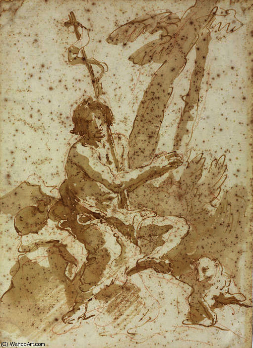 Wikioo.org - The Encyclopedia of Fine Arts - Painting, Artwork by Giovanni Battista Tiepolo - Saint john the baptist