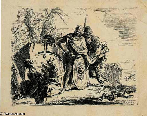 Wikioo.org - Encyklopedia Sztuk Pięknych - Malarstwo, Grafika Giovanni Battista Tiepolo - The astrologer and the young soldier