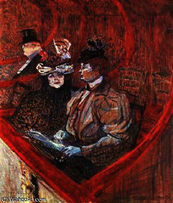 Wikioo.org - สารานุกรมวิจิตรศิลป์ - จิตรกรรม Henri De Toulouse Lautrec - A Box at the Theatre
