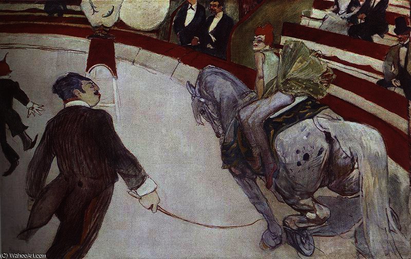 WikiOO.org - Encyclopedia of Fine Arts - Målning, konstverk Henri De Toulouse Lautrec - In the Circus Fernando - Amazon