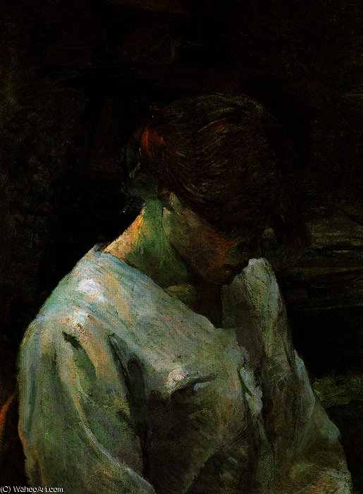 Wikioo.org – L'Enciclopedia delle Belle Arti - Pittura, Opere di Henri De Toulouse Lautrec - Pelirroja del camicetta bianca