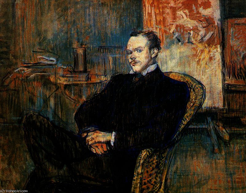 Wikoo.org - موسوعة الفنون الجميلة - اللوحة، العمل الفني Henri De Toulouse Lautrec - Picture of Paul Leclercq