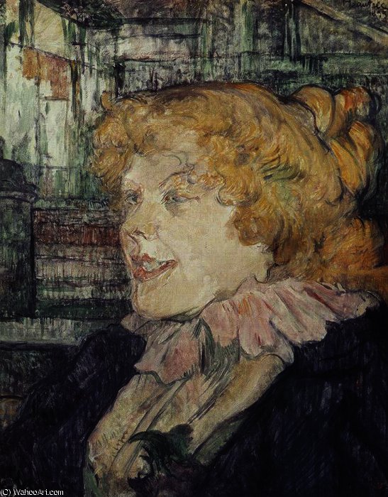 Wikoo.org - موسوعة الفنون الجميلة - اللوحة، العمل الفني Henri De Toulouse Lautrec - The Inglesita of the Star in the Havre