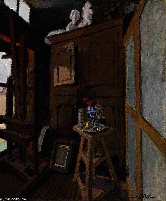 WikiOO.org - Энциклопедия изобразительного искусства - Живопись, Картины  Henri Matisse - Студия интерьера