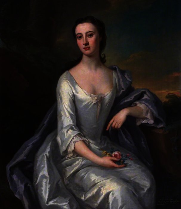 WikiOO.org - Encyclopedia of Fine Arts - Schilderen, Artwork John Smibert - Lady Christian Dalrymple, Wife of Sir James Dalrymple, Bt, Daughter of Thomas, 6th Earl of Haddington