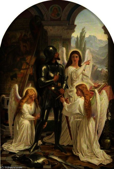 WikiOO.org - Encyclopedia of Fine Arts - Maľba, Artwork Joseph Noel Paton - Arming Christian for the Fight