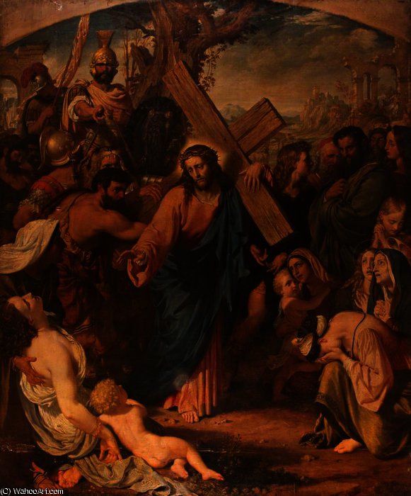 Wikioo.org - The Encyclopedia of Fine Arts - Painting, Artwork by Joseph Noel Paton - Christ bearing his cross