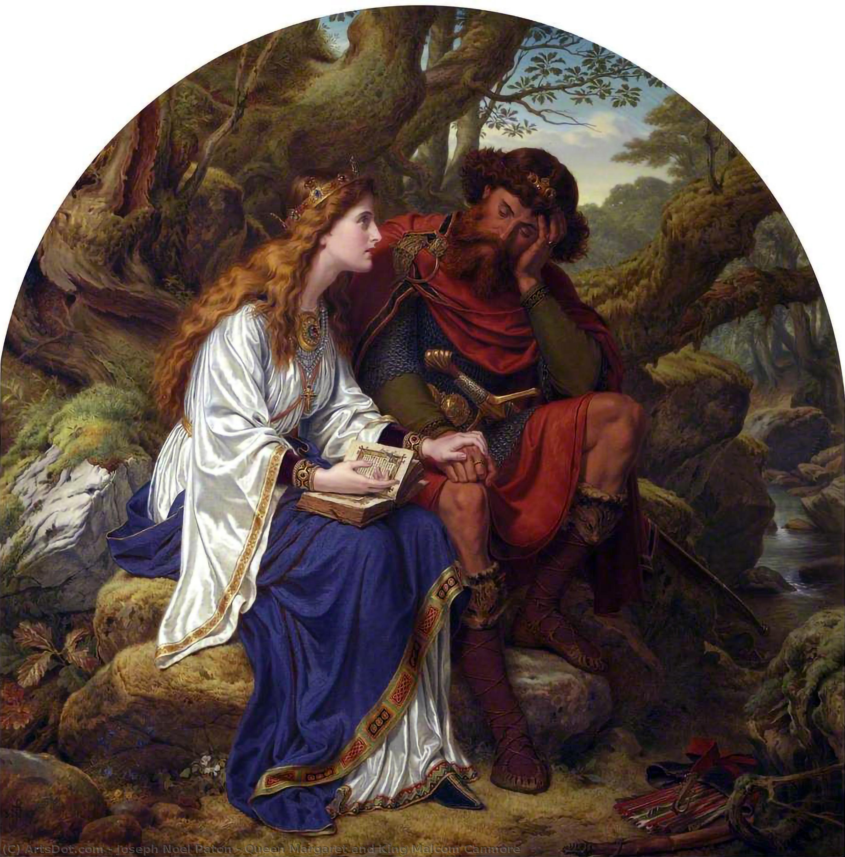 WikiOO.org - Encyclopedia of Fine Arts - Målning, konstverk Joseph Noel Paton - Queen Margaret and King Malcom Canmore