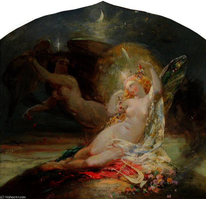 Wikioo.org – La Enciclopedia de las Bellas Artes - Pintura, Obras de arte de Joseph Noel Paton - el hada reina