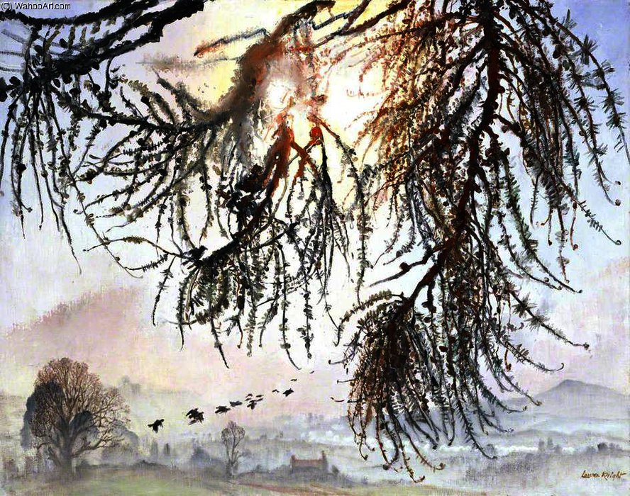 Wikioo.org - The Encyclopedia of Fine Arts - Painting, Artwork by Dame Laura Knight - A misty sunrise