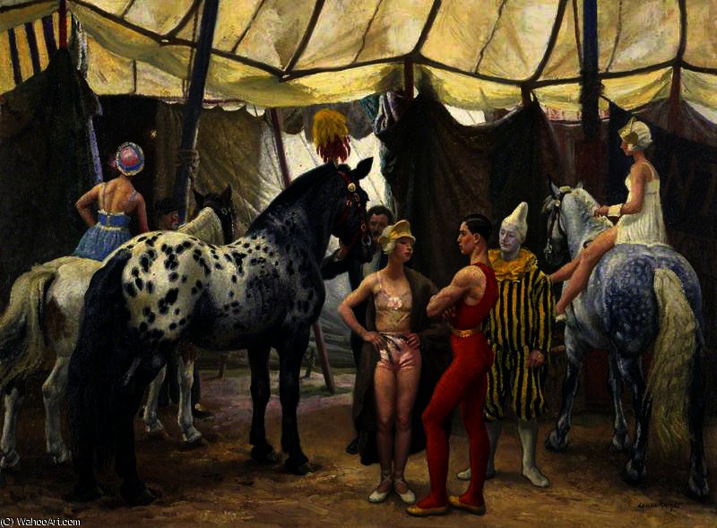 WikiOO.org - 백과 사전 - 회화, 삽화 Dame Laura Knight - Circus matinee