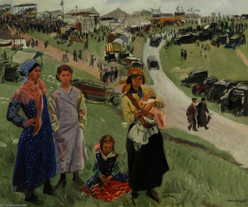 Wikioo.org - The Encyclopedia of Fine Arts - Painting, Artwork by Dame Laura Knight - Epsom downs