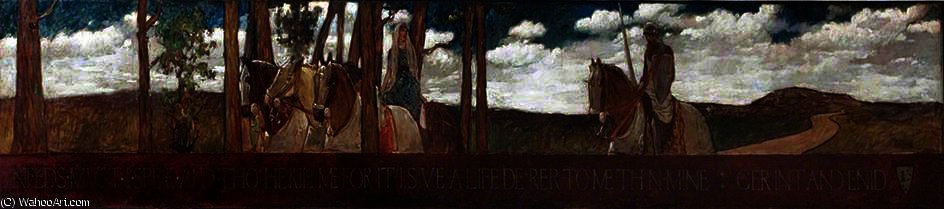 Wikioo.org – La Enciclopedia de las Bellas Artes - Pintura, Obras de arte de Dame Laura Knight - Idilios de los Rey ( Enid asícomo Geraint )