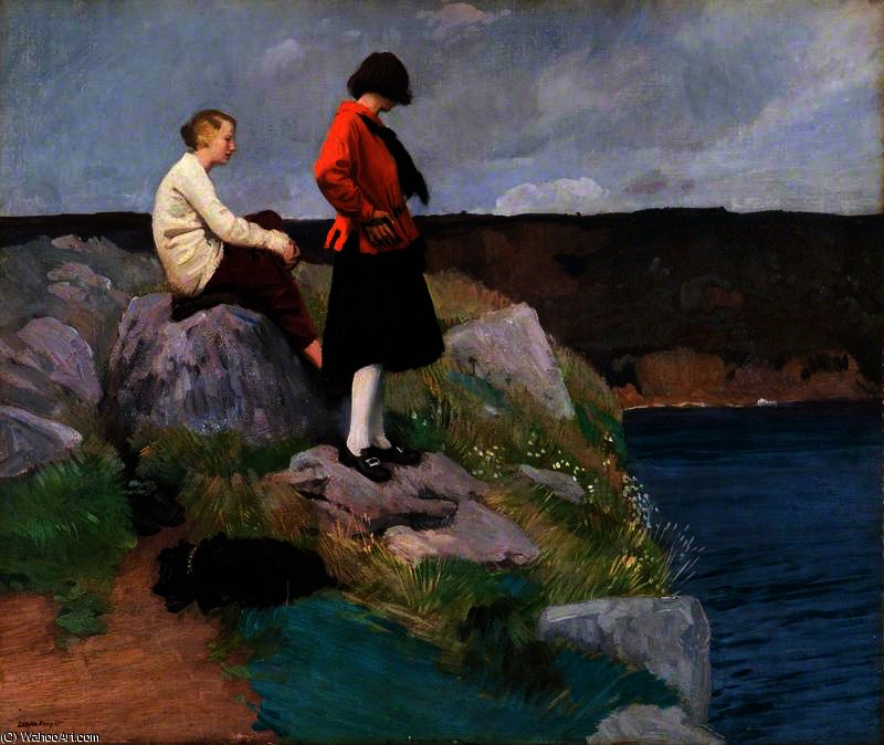WikiOO.org - Encyclopedia of Fine Arts - Maalaus, taideteos Dame Laura Knight - The cornish coast