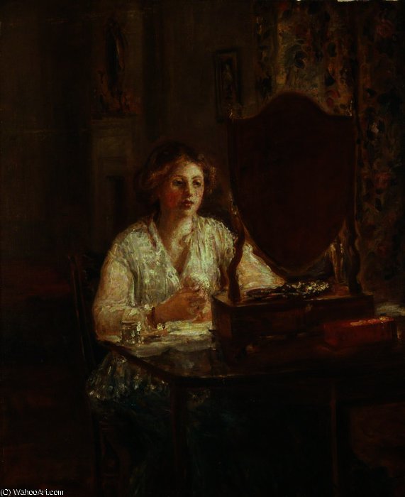 WikiOO.org - Encyclopedia of Fine Arts - Maleri, Artwork Dame Laura Knight - The mirror