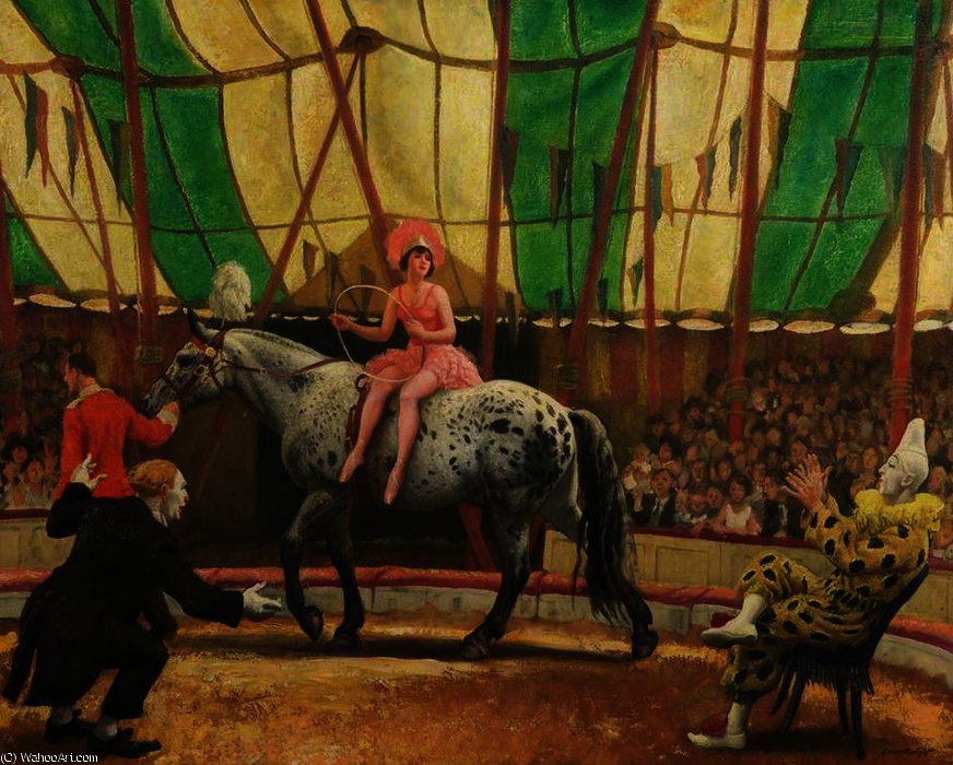Wikioo.org - The Encyclopedia of Fine Arts - Painting, Artwork by Dame Laura Knight - The trick act