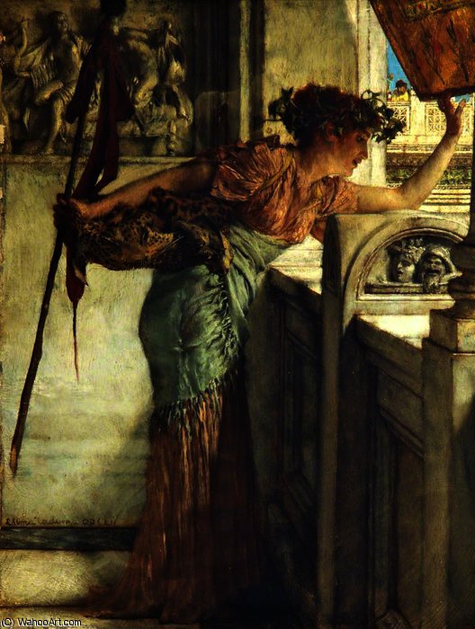 Wikioo.org – L'Enciclopedia delle Belle Arti - Pittura, Opere di Lawrence Alma-Tadema - Una baccante