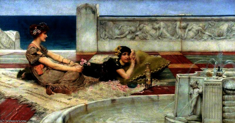 WikiOO.org - Encyclopedia of Fine Arts - Malba, Artwork Lawrence Alma-Tadema - Love in Idleness