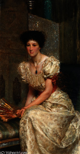 WikiOO.org - Enciklopedija dailės - Tapyba, meno kuriniai Lawrence Alma-Tadema - Portrait of mrs charles wyllie