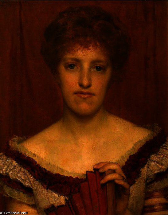 Wikioo.org – La Enciclopedia de las Bellas Artes - Pintura, Obras de arte de Lawrence Alma-Tadema - botas retrato todaclasede  mi  esposa
