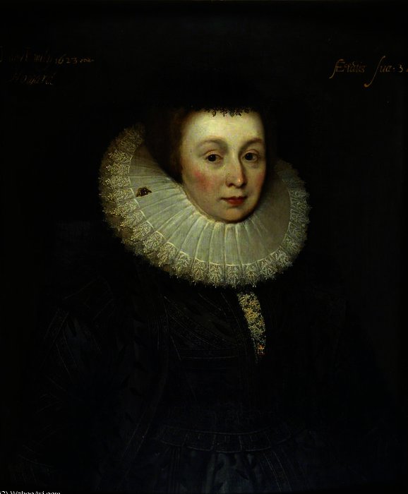 WikiOO.org - Encyclopedia of Fine Arts - Maleri, Artwork Marcus The Younger Gheeraerts - Lady emily howard