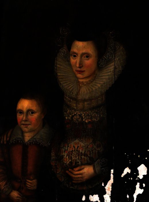 WikiOO.org - 百科事典 - 絵画、アートワーク Marcus The Younger Gheeraerts - の肖像画 一つの 不明の 女性 ととも​​に 子供