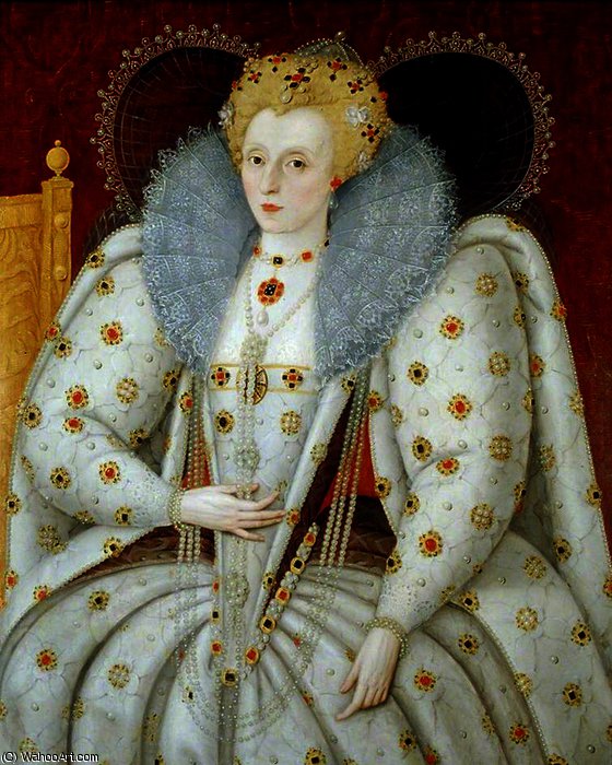 Wikioo.org - The Encyclopedia of Fine Arts - Painting, Artwork by Marcus The Younger Gheeraerts - Queen elizabeth i