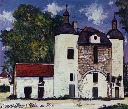 Wikioo.org - The Encyclopedia of Fine Arts - Painting, Artwork by Maurice Utrillo - Castle of places to crozant