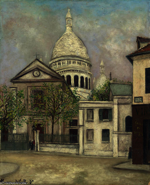 Wikioo.org - สารานุกรมวิจิตรศิลป์ - จิตรกรรม Maurice Utrillo - Eglise saint-pierre et coupole du sacré-coeur