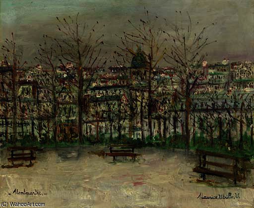 Wikioo.org - The Encyclopedia of Fine Arts - Painting, Artwork by Maurice Utrillo - For montmartre