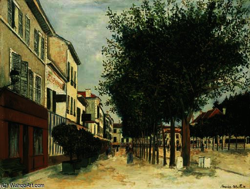 Wikioo.org - The Encyclopedia of Fine Arts - Painting, Artwork by Maurice Utrillo - Place du village