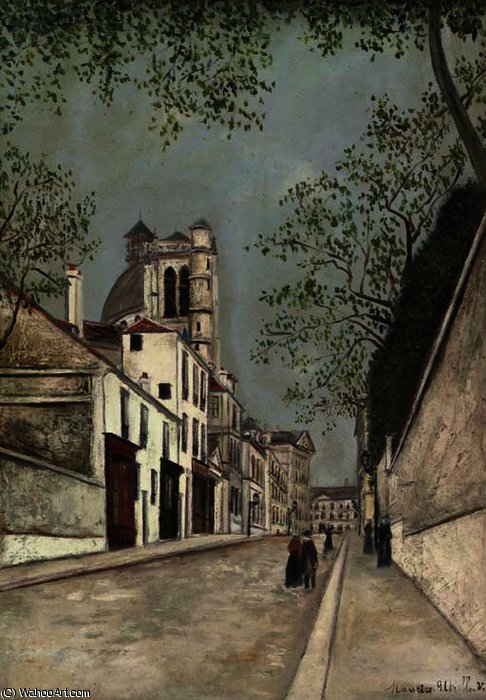 WikiOO.org - Εγκυκλοπαίδεια Καλών Τεχνών - Ζωγραφική, έργα τέχνης Maurice Utrillo - Rue clovis à paris