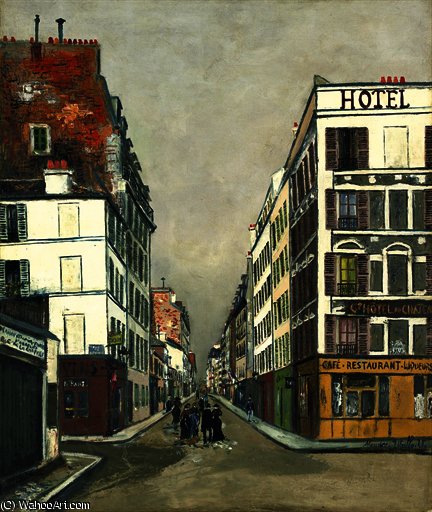 Wikioo.org - The Encyclopedia of Fine Arts - Painting, Artwork by Maurice Utrillo - Rue philippe-de-girard à paris