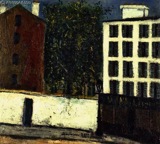WikiOO.org - Encyclopedia of Fine Arts - Maalaus, taideteos Maurice Utrillo - Street montmartre