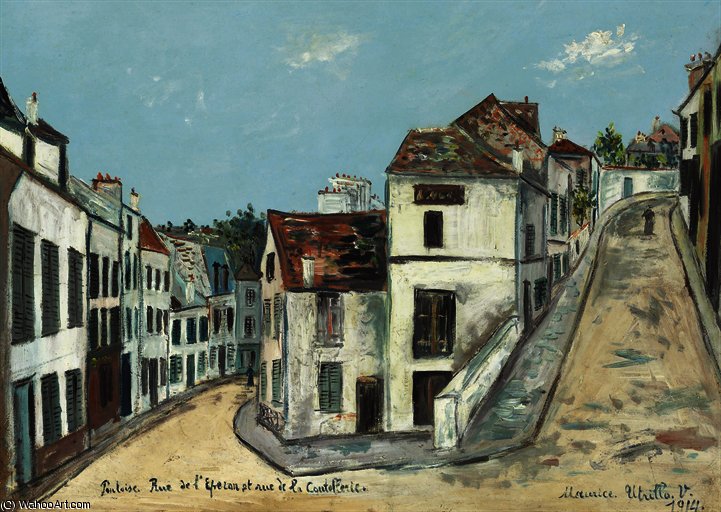 Wikioo.org - The Encyclopedia of Fine Arts - Painting, Artwork by Maurice Utrillo - Street of spur and street cutlery