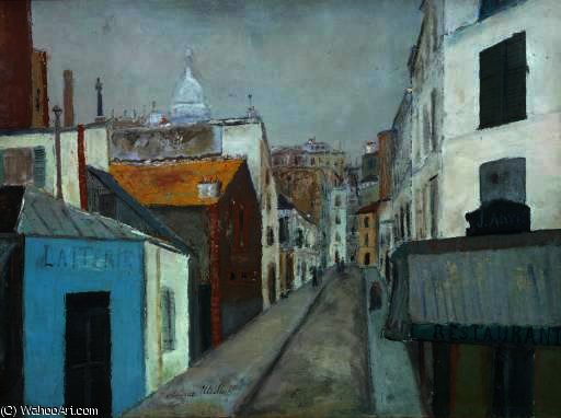 WikiOO.org - Encyclopedia of Fine Arts - Maľba, Artwork Maurice Utrillo - The cottin street