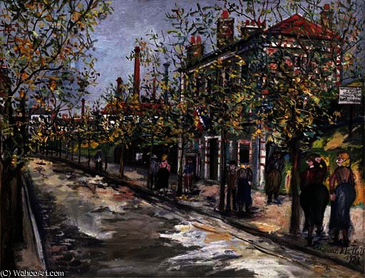 Wikioo.org - The Encyclopedia of Fine Arts - Painting, Artwork by Maurice Utrillo - Venue of dull, door champerret