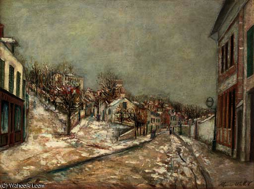 Wikioo.org - The Encyclopedia of Fine Arts - Painting, Artwork by Maurice Utrillo - Vue de pontoise
