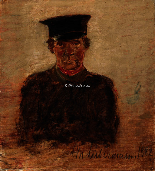 WikiOO.org - Güzel Sanatlar Ansiklopedisi - Resim, Resimler Max Liebermann - Head of an old man