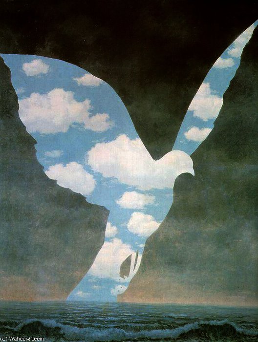 Wikioo.org - Encyklopedia Sztuk Pięknych - Malarstwo, Grafika Rene Magritte - The large family