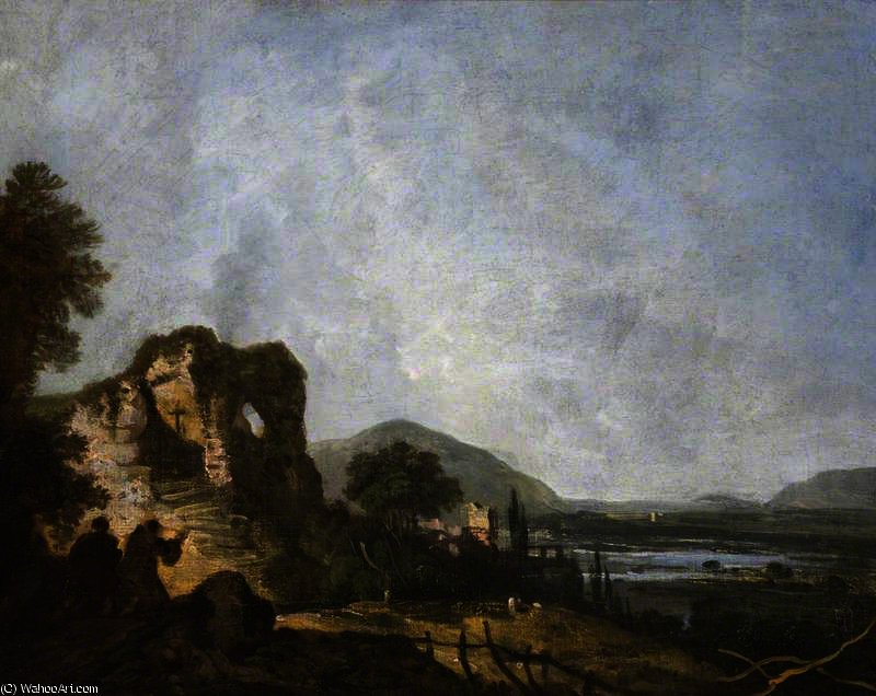 Wikioo.org - The Encyclopedia of Fine Arts - Painting, Artwork by Richard Wilson - A classical landscape