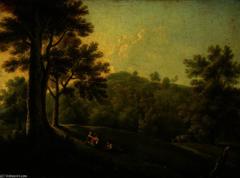 Wikioo.org - The Encyclopedia of Fine Arts - Painting, Artwork by Richard Wilson - A View near Bologna, Italy