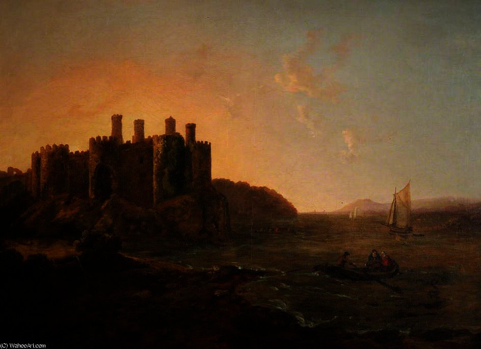 WikiOO.org - Encyclopedia of Fine Arts - Maleri, Artwork Richard Wilson - Conwy castle