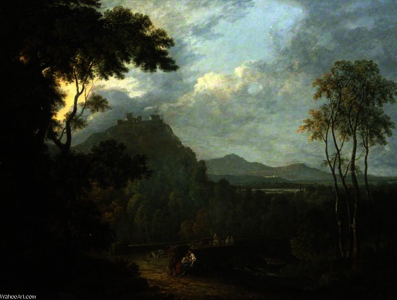 Wikioo.org - The Encyclopedia of Fine Arts - Painting, Artwork by Richard Wilson - Dinas Bran Castle, near Llangollen
