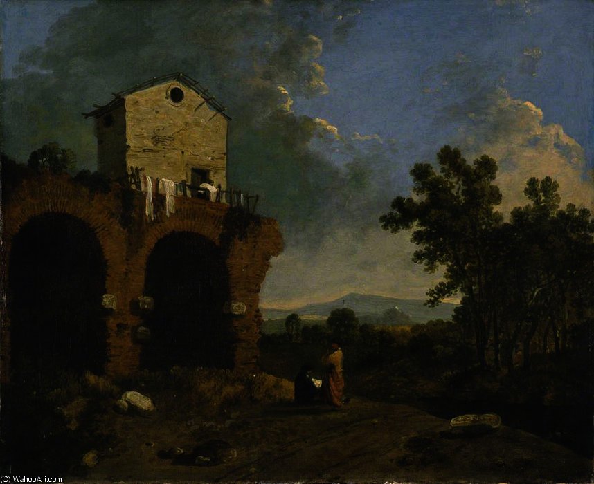 Wikioo.org - The Encyclopedia of Fine Arts - Painting, Artwork by Richard Wilson - Hadrian's Villa, near Tivoli
