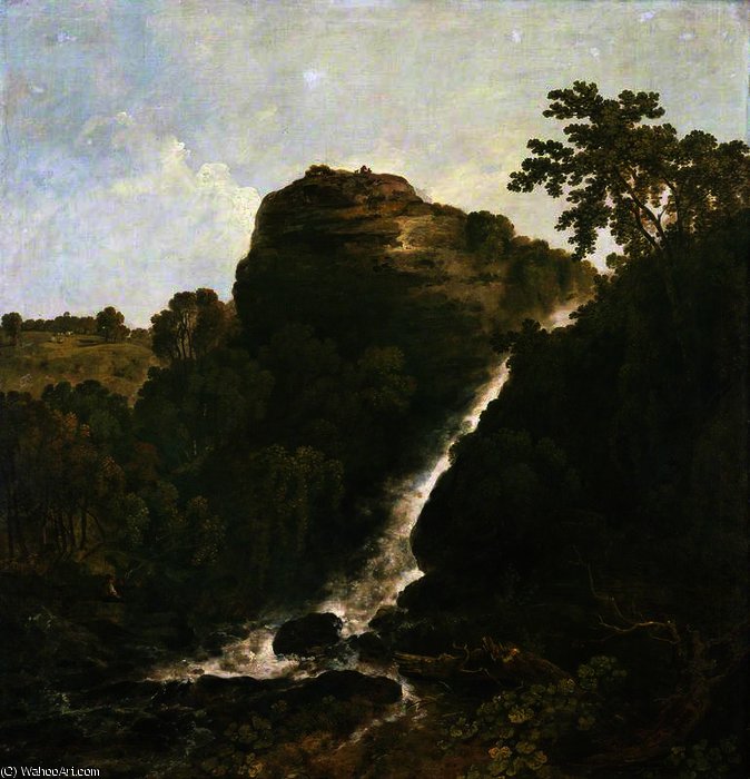 WikiOO.org - Encyclopedia of Fine Arts - Schilderen, Artwork Richard Wilson - Lydford waterfall, tavistock