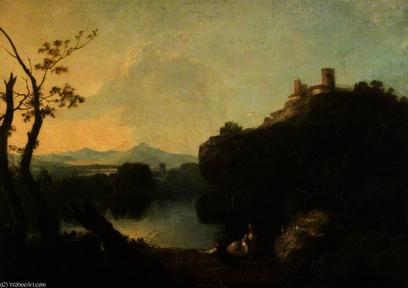 Wikioo.org - The Encyclopedia of Fine Arts - Painting, Artwork by Richard Wilson - On the Arno, Italy
