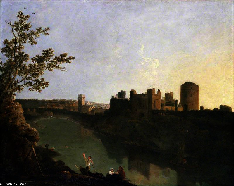 Wikioo.org - The Encyclopedia of Fine Arts - Painting, Artwork by Richard Wilson - Pembroke Town and Castle