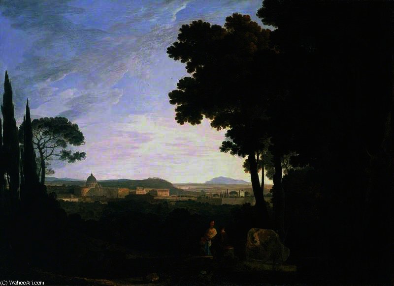 Wikioo.org - The Encyclopedia of Fine Arts - Painting, Artwork by Richard Wilson - Rome - St Peter's and the Vatican from the Janiculum