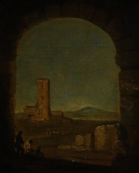 WikiOO.org - Encyclopedia of Fine Arts - Maleri, Artwork Richard Wilson - Torre del fiscale, near Rome, Italy